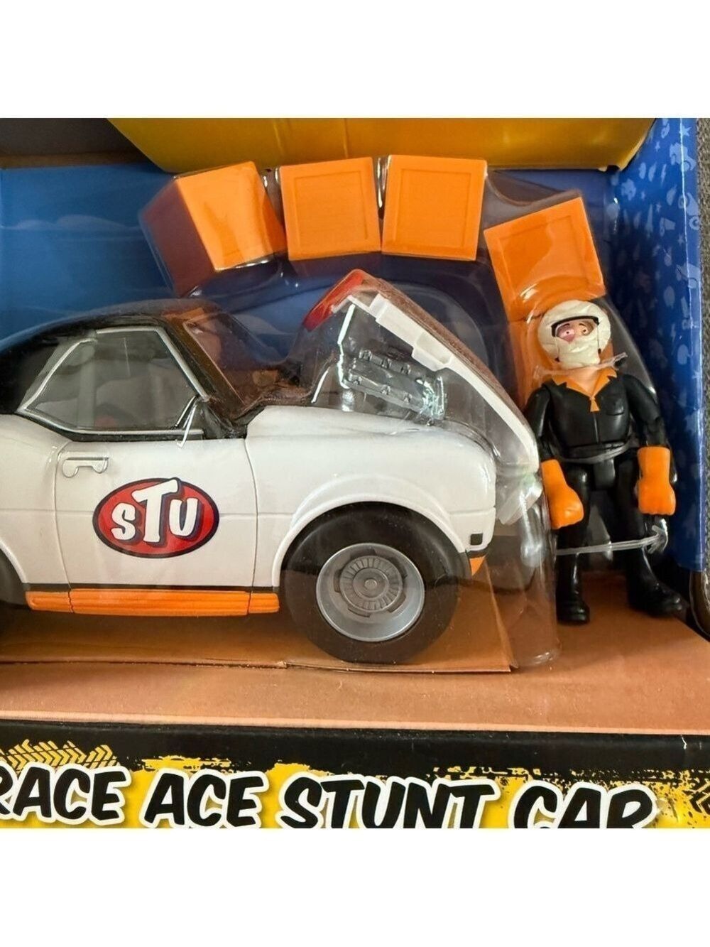 Stuntman Stu Race Ace Stunt Car Break Apart Stunt Set New Sealed Authentic - Picture 12 of 14